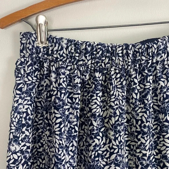 J. Crew Navy and White Floral Ruffle Mini Skirt - Picture 11 of 14